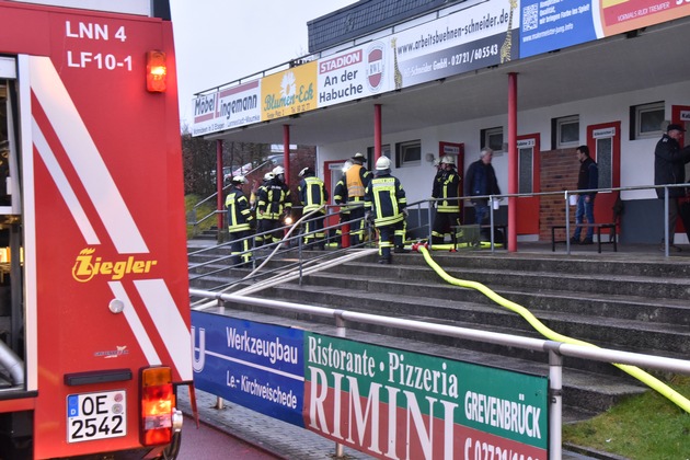 FW-OE: Feuer im Clubheim - Heizungsanlage gerät in Brand