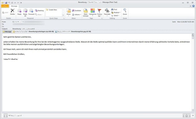 POL-KA: (Landkreis KA/Enzkreis/CW) Polizei warnt vor E-Mail-Bewerbungsschreiben mit Trojaner