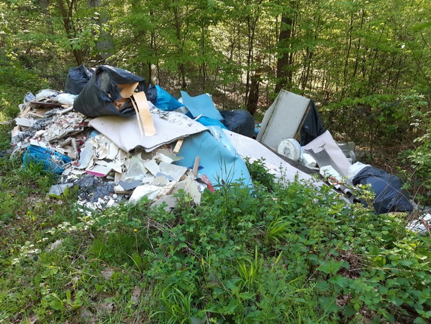 POL-LB: Polizeipräsidium Ludwigsburg und ForstBW: Wilde Müllablagerungen im Staatswald bei Häfnerhaslach und Sternenfels