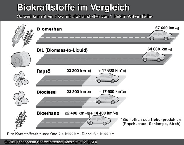 Biokraftstoffe im Vergleich