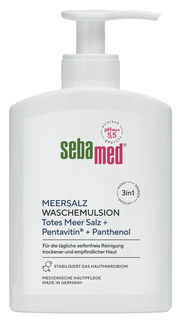 Pressemitteilung: NEU: sebamed Meersalz Waschemulsion im Nachfüllbeutel