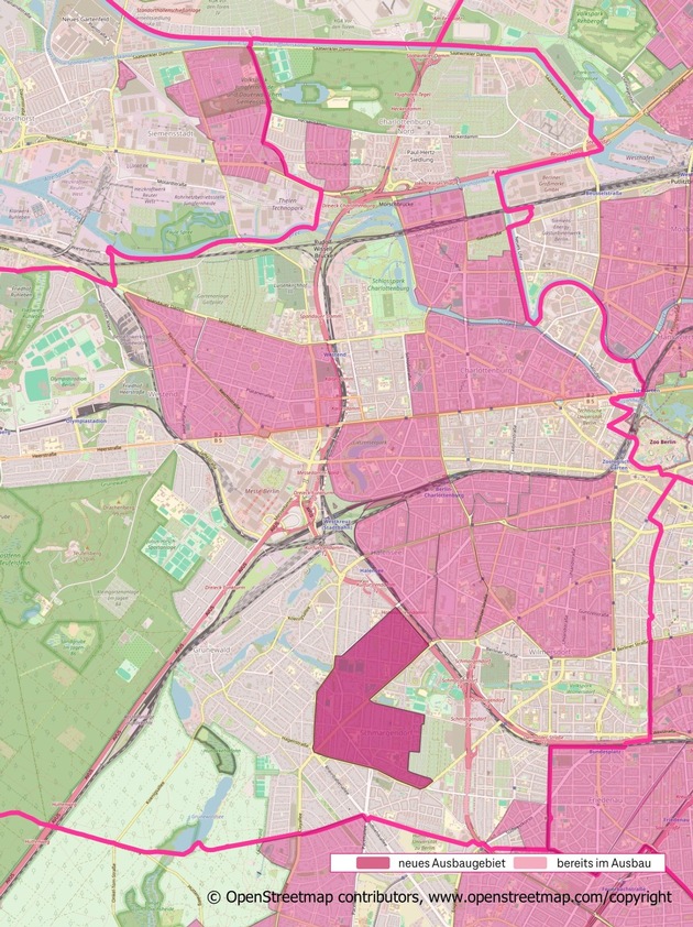 Telekom erweitert Glasfaserausbau in Berlin Schmargendorf