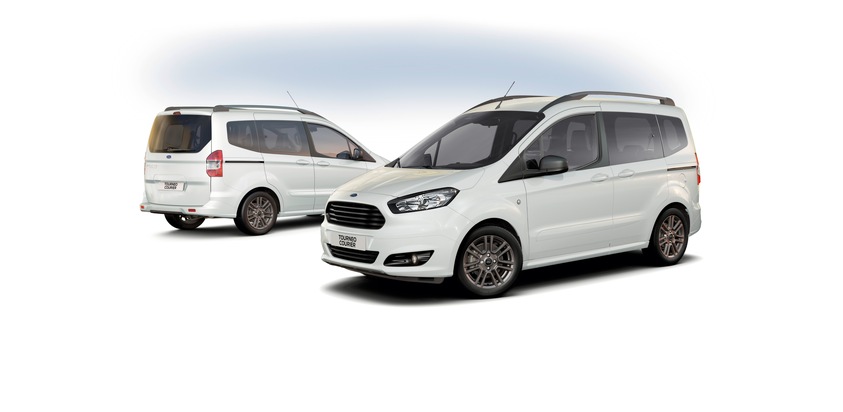 Ford Transit Courier und Ford Tourneo Courier jetzt auch als &quot;Sport&quot;-Modelle; Nutzfahrzeug-Marktanteil weiter gesteigert (FOTO)