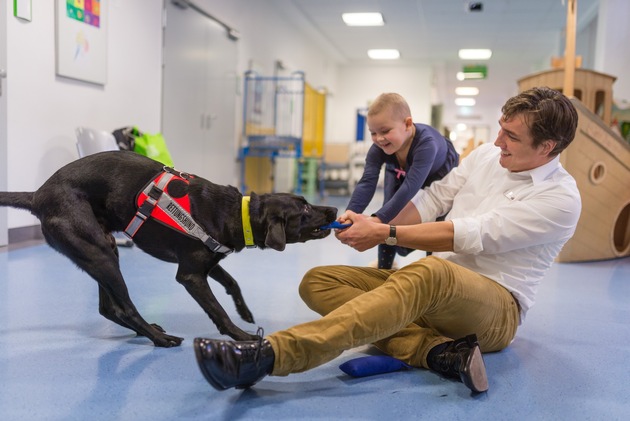 Therapiehund am Krankenbett: Hannibal und Flip ergänzen die Krebstherapie