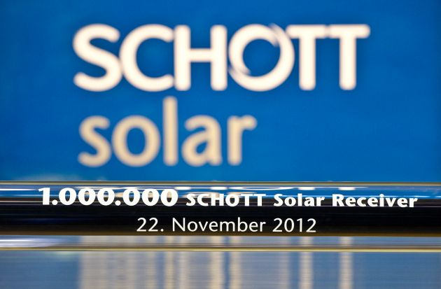 Meilenstein: Eine Million Solarreceiver von SCHOTT für Solarkraftwerke in der ganzen Welt (BILD)