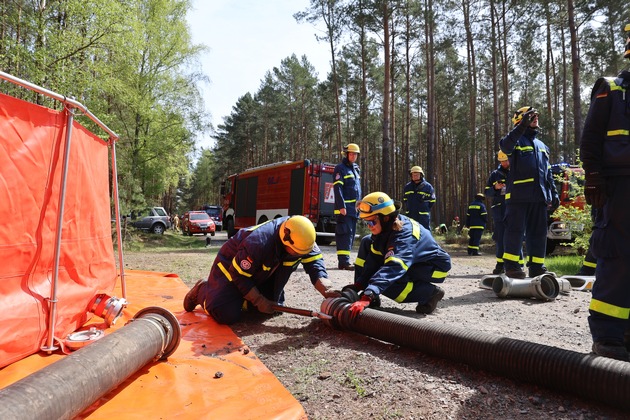 THW LVBEBBST: Technisches Hilfswerk und polnische Feuerwehr trainieren gemeinsam in Rzepin (Polen) Waldbrandbekämpfung