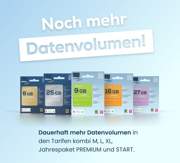 Noch mehr Daten im besten Telekom-Mobilfunknetz: EDEKA smart ab jetzt noch smarter