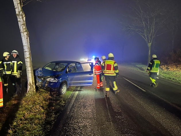 POL-STD: 28-jähriger Autofahrer prallt gegen Baum - durch Glück nur leicht verletzt, Kupferdiebe in Deinste