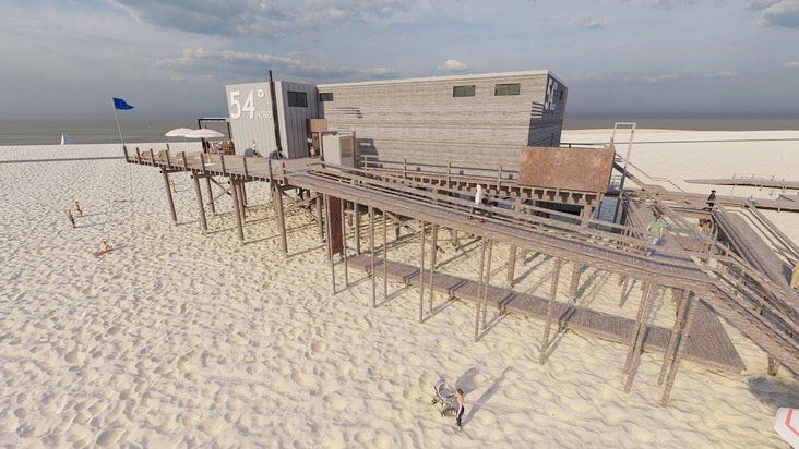 St. Peter-Ording: Neue Strandbar 54° Nord bekommt Aufzug und Rampe