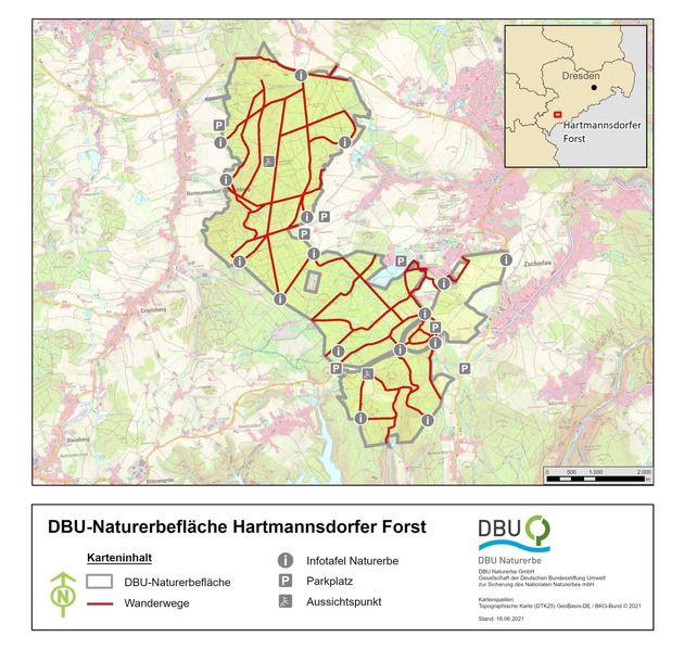 DBU: Hartmannsdorfer Forst: Risiken abseits der Wege