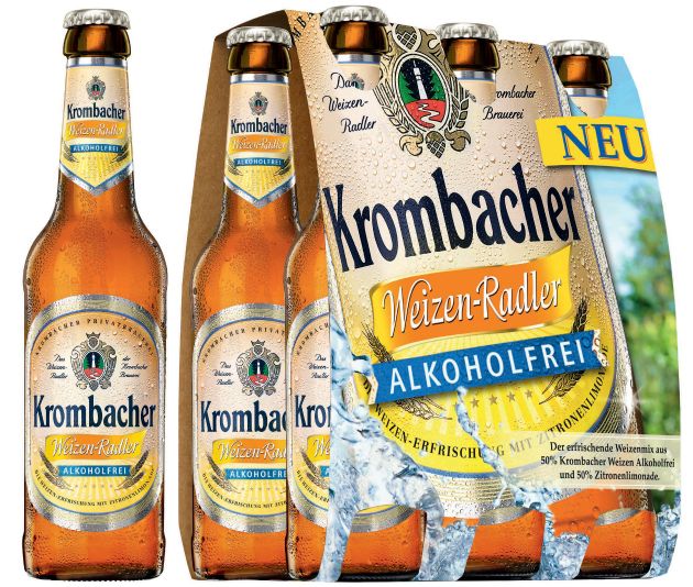 Jetzt neu: Krombacher Weizen-Radler und Krombacher Weizen-Radler Alkoholfrei (BILD)