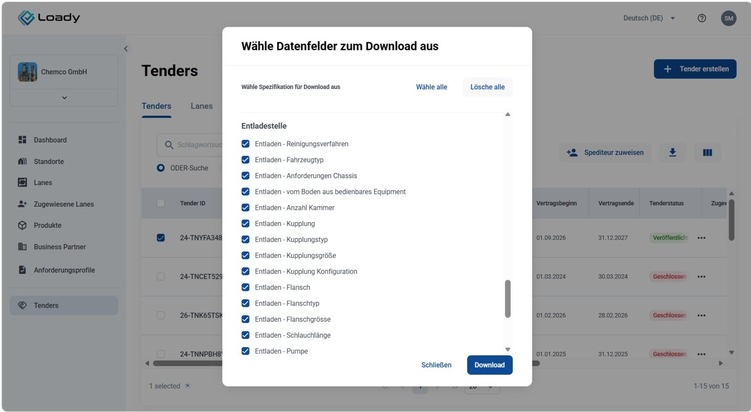 Loady GmbH: &Uuml;ber 80 % weniger Aufwand bei der Vorbereitung von Frachttendern / Praxisbericht aus dem Logistikeinkauf zeigt deutliche Zeitersparnis durch standardisierte Transportdaten