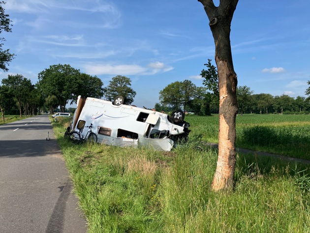 POL-ROW: ++ Schwerer Verkehrsunfall mit Wohnmobil: Kreisstraße zwischen Fintel und Ostervesede voll gesperrt ++