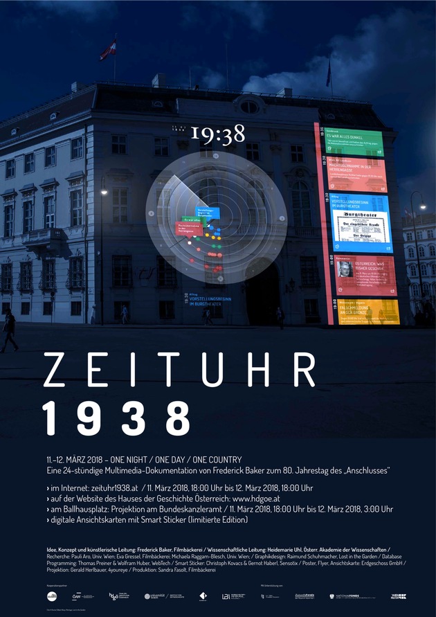 ZEITUHR 1938 - Zum 80. Jahrestag des &quot;Anschlusses&quot;: Pressegespräch  7. März 2018 - BILD