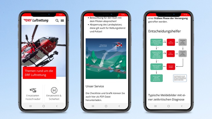 Digitaler Service für alle Partner / DRF Luftrettung launcht App für den Einsatz mit Luftrettern
