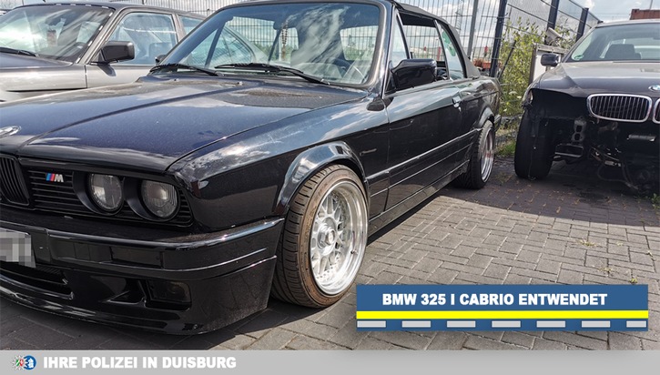 POL-DU: Friemersheim: Seltenes BMW Cabrio aus Werkstatt gestohlen - Zeugen gesucht