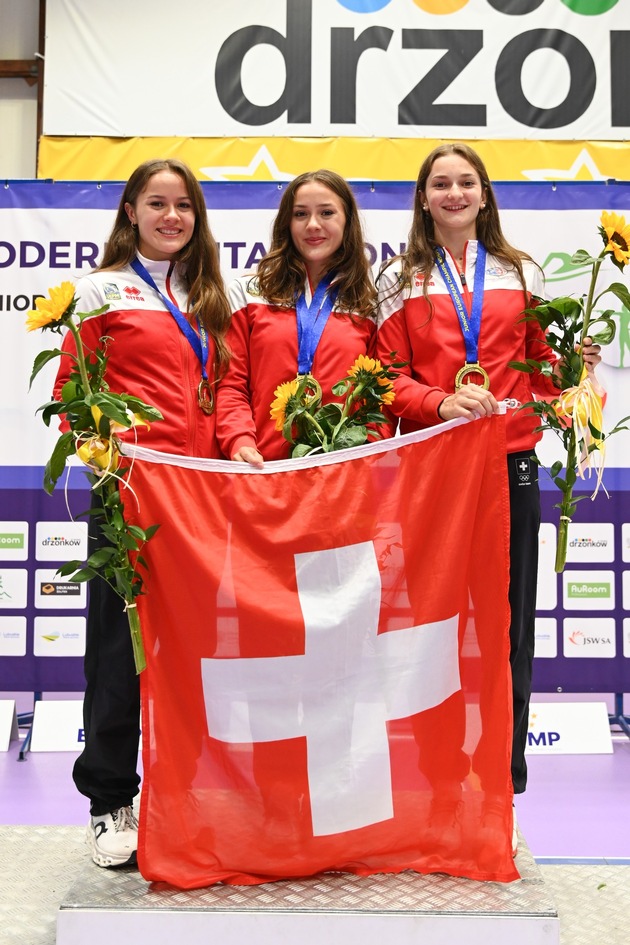 Erfolg für Pentathlon Suisse: Zwei Goldmedaillen bei den U22 Europameisterschaften in Drzonkow (Polen)