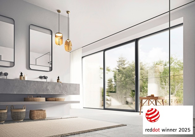 ARTEVO TERRA = Ausgezeichnete nachhaltige Produktinnovation. REHAU Window Solutions gewinnt Red Dot Award 2025