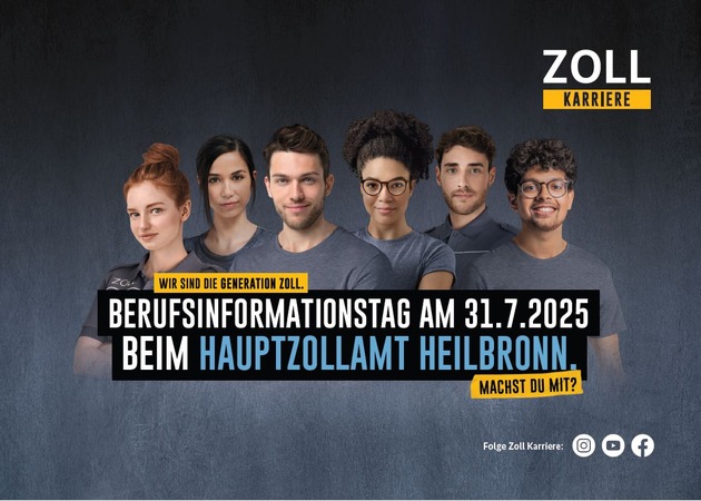HZA-HN: Zoll Schnuppertag am 31. Juli 2025/ Infoveranstaltung für ausbildungs- und studieninteressierte Jugendliche