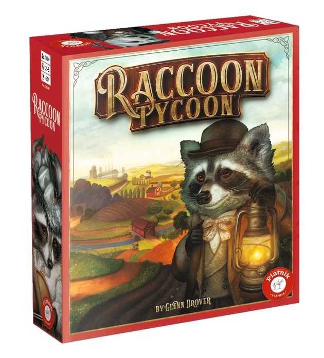 "Raccoon Tycoon": Gut investiert! Das goldene Zeitalter von Astoria - Strategisches Familienspiel von Piatnik