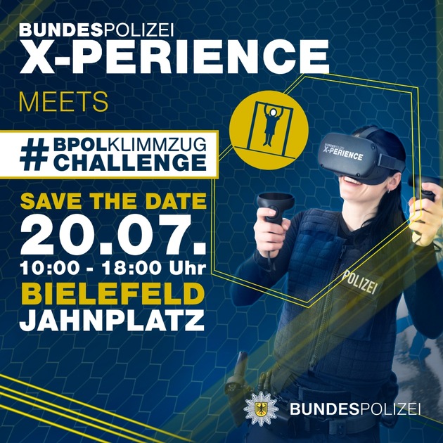 BPOL NRW: Los gehts! Bundespolizei mit VR-Brillen und Klimmzug-Challenge auf deutschlandweiter Informationstour