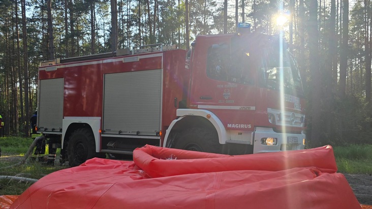 FW Celle: Waldbrandübung in Wolthausen