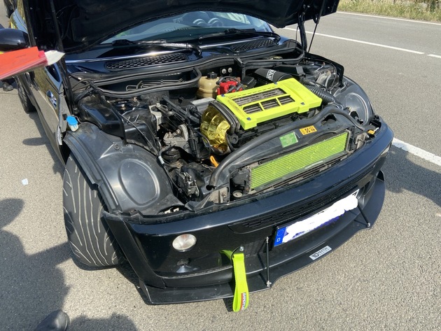 POL-PPMZ: Tuning-Kontrolle am Europakreisel in Mainz