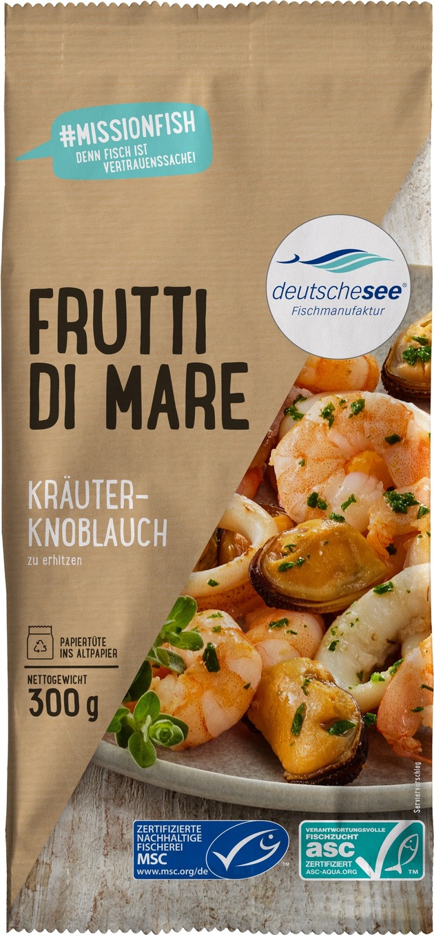 Pressemitteilung: Deutsche See überzeugt mit Meeresfrüchten im Papierbeutel für das TK-Segment