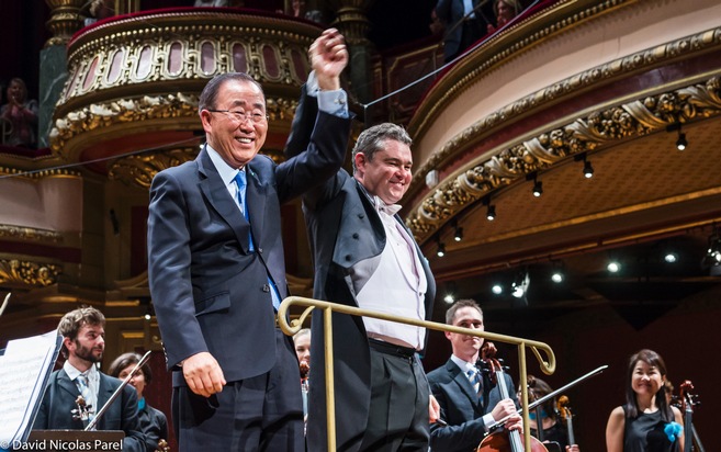 United Nations Orchestra: Abschiedskonzert für Ban Ki-moon / Stehende Ovationen in Genf für das Orchester der Vereinten Nationen