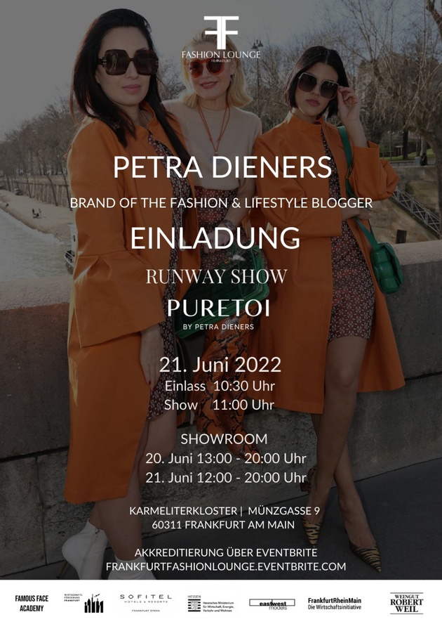Petra Dieners eröffnet Frankfurt Fashion Lounge - Opening Show am 21. Juni 2022