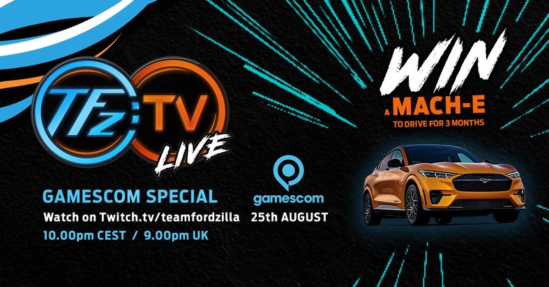 Ford-Werke GmbH: Team Fordzilla mit eigener Show live zur virtuellen Gamescom 2021 - Ford Mustang Mach-E GT zu gewinnen