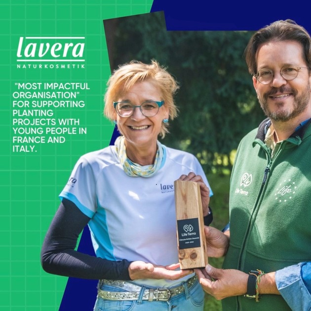 LifeTerra Award 2024 - lavera forest project receives first international award