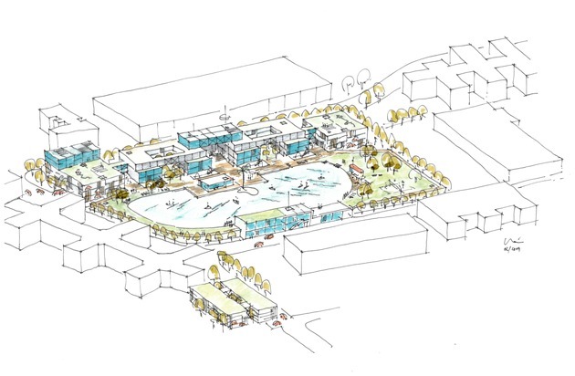 Munich Airport Business Park: Die perfekte Welle: Hallbergmoos plant deutschlandweit einmalige Surfanlage / Wellenritte bis 100 Meter im Büropark Munich Airport Business Park (MABP) der Flughafengemeinde