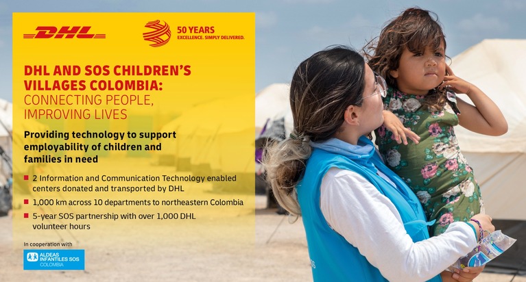 PM: DHL und SOS-Kinderdörfer ermöglichen jungen Menschen in Kolumbien Zugang zu moderner Technik und Bildung /PR:DHL and SOS Children&#039;s Villages are providing access to technology, to support education and employability in Colombia