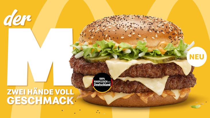 &quot;Der M®&quot;: Zwei Hände voll Geschmack ab sofort bei McDonald&#039;s in Deutschland