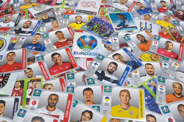 The UEFA EURO 2020TM Pearl Edition official sticker collection