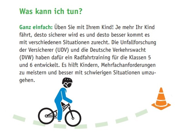 Neue Elterninformation von DVW und UDV unterstützt beim sicheren Radfahren in der Sekundarstufe