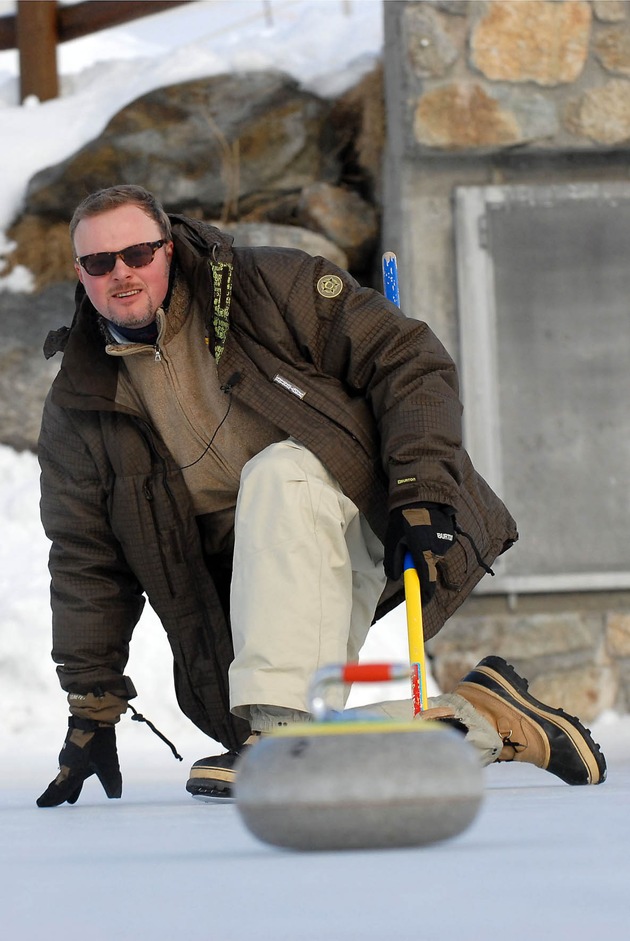 Extrem-Curling mit Stefan Raab in St. Moritz