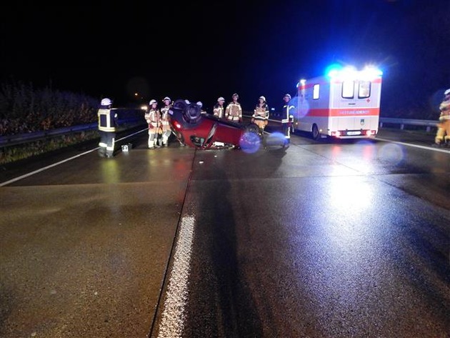 POL-VDKO: Verkehrsunfall mit Überschlag; &quot;Glück im Unglück&quot;