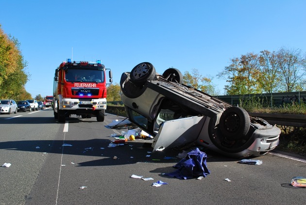 FW-MK: Unfall auf der Autobahn - Rettungshubschrauber im Einsatz