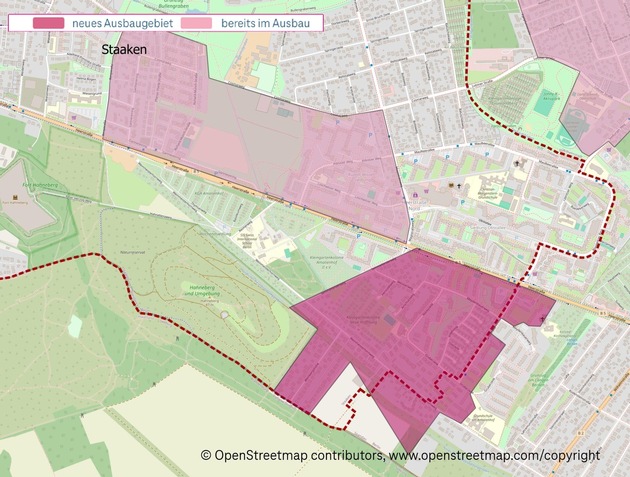 Telekom erweitert Glasfaserausbau in Berlin Spandau und Staaken