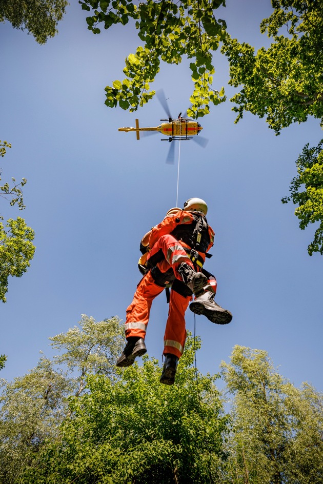 Windentraining der Hamburger ADAC Luftrettung