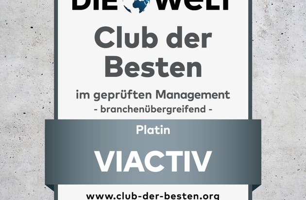 VIACTIV Krankenkasse: Starkes Management, starker Kundenservice / Viactiv besteht strenges Qualitätsaudit und wird in den Club der Besten aufgenommen