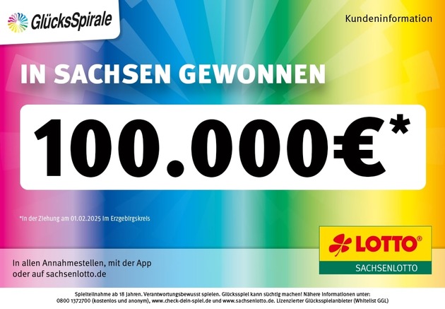 Glückssträhne in Sachsen hält an:  -	Leipziger gewinnt 930.640 Euro mit Eurojackpot