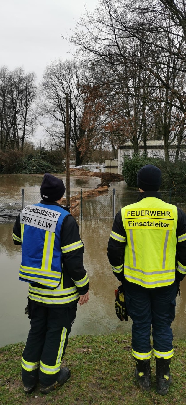 FW-Schermbeck: Hochwassereinsätze am 27. und 28.12.23