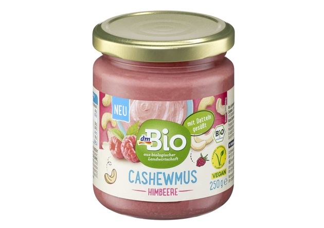 Produktrückruf: dm ruft aus Gründen des Verbraucherschutzes den Artikel &quot;dmBio Cashewmus Himbeere&quot; zurück