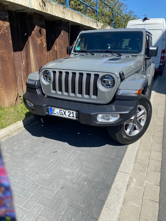 POL-E: Essen: Diebstahl zweier Jeep Wrangler binnen weniger Tage - Zeugen gesucht