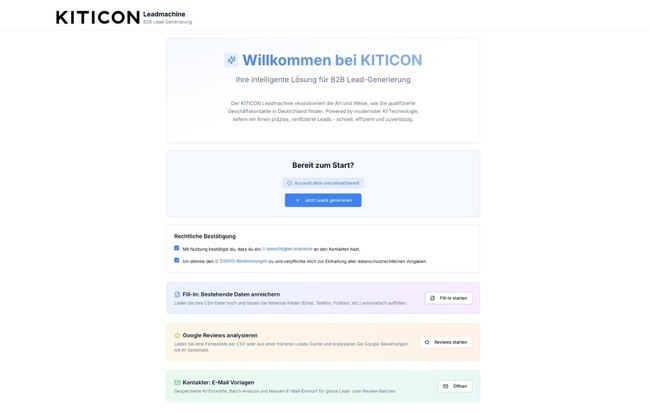 KITICON launcht eigenes KI Produkt: B2B-Leads gezielt nach Region, Branche und Ansprechpartner finden