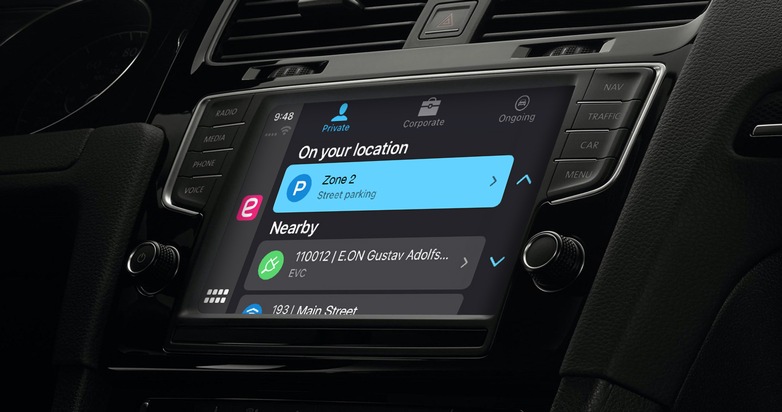 Apple CarPlay bekommt seine erste Parking-App: Parkgebühren per Klick bezahlen