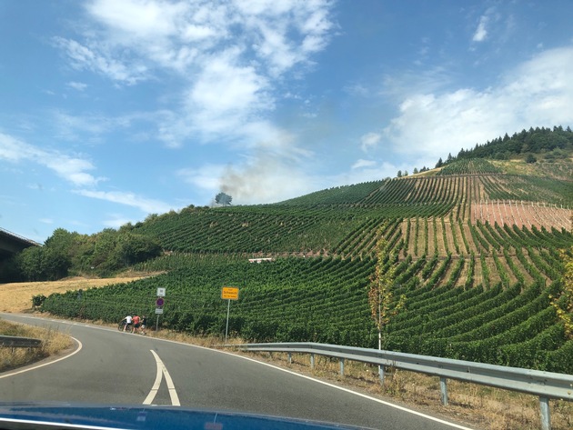 POL-PDTR: Brand in den Weinbergen oberhalb von Schweich